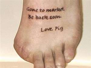 Man Foot Tattoo