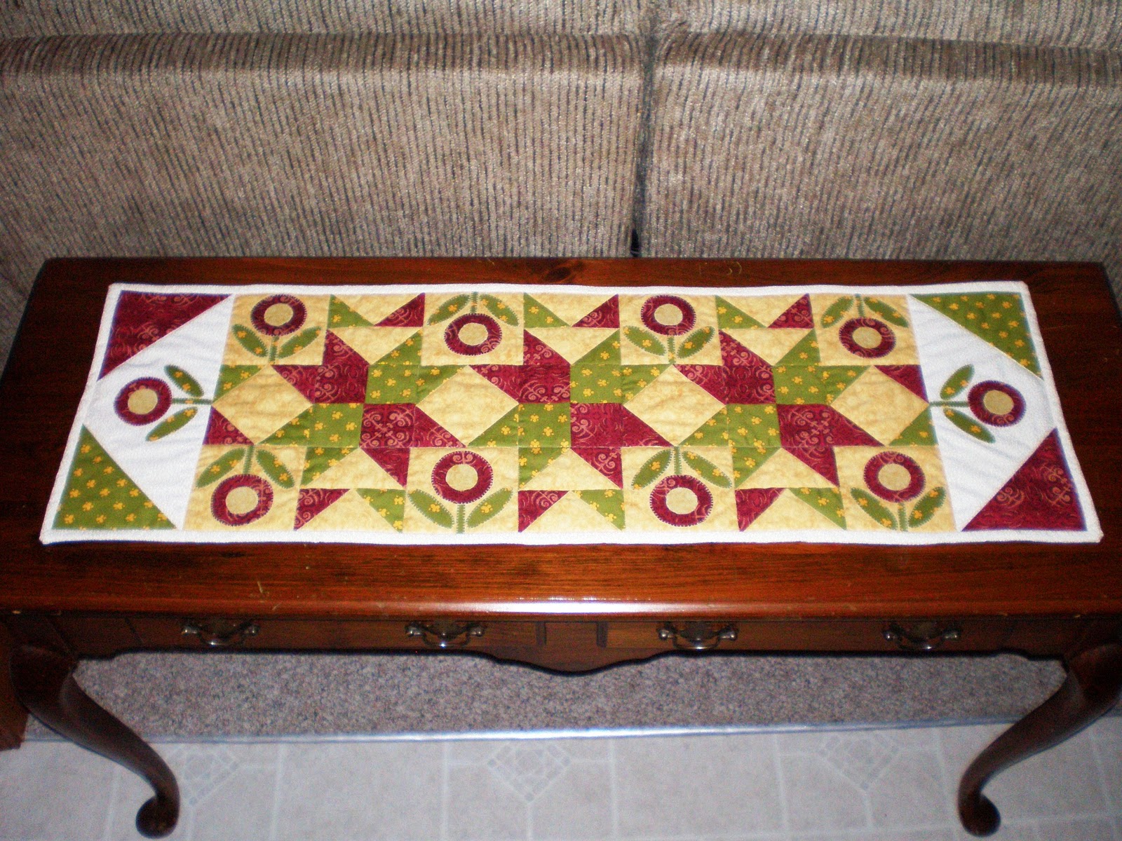 My Useless Crafts and Such Sofa Table Runner