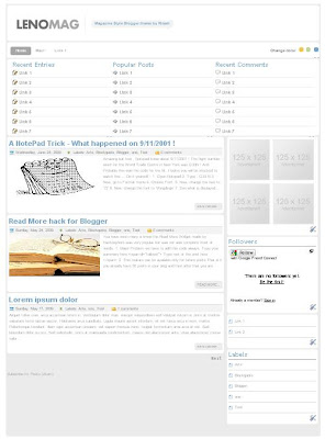 Lenomag Blogger Template