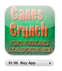 Canes Crunch iPhone App