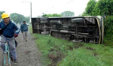 Accidente Linea 100 en la ruta 315