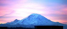Sunrise Behind Mt. Rainier