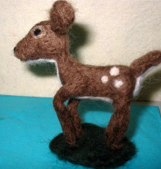 . Needle felted little deer