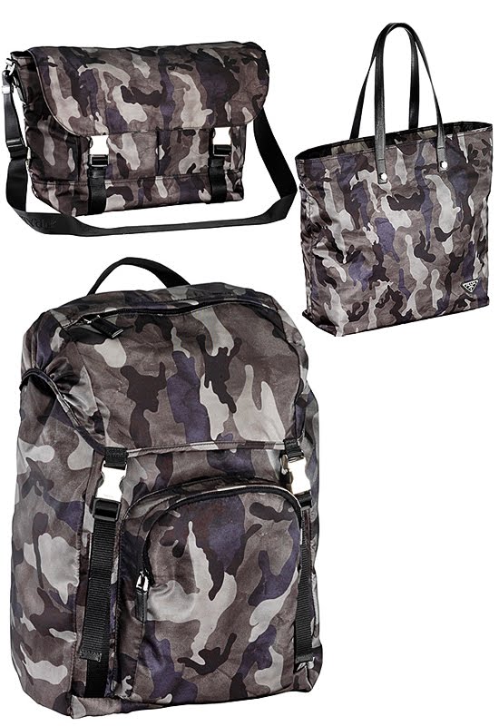 prada camouflage camo bag