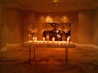 mandarin oriental our new lucite table with cherry blossoms and phalaenopsis orchids