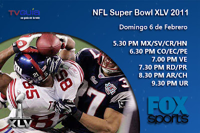 DOM 06/FEB: Super Bowl 45, en vivo por FOX Sports y Fox Sports HD DOM 06/FEB: Super Bowl 45, en vivo por FOX Sports y Fox Sports HD