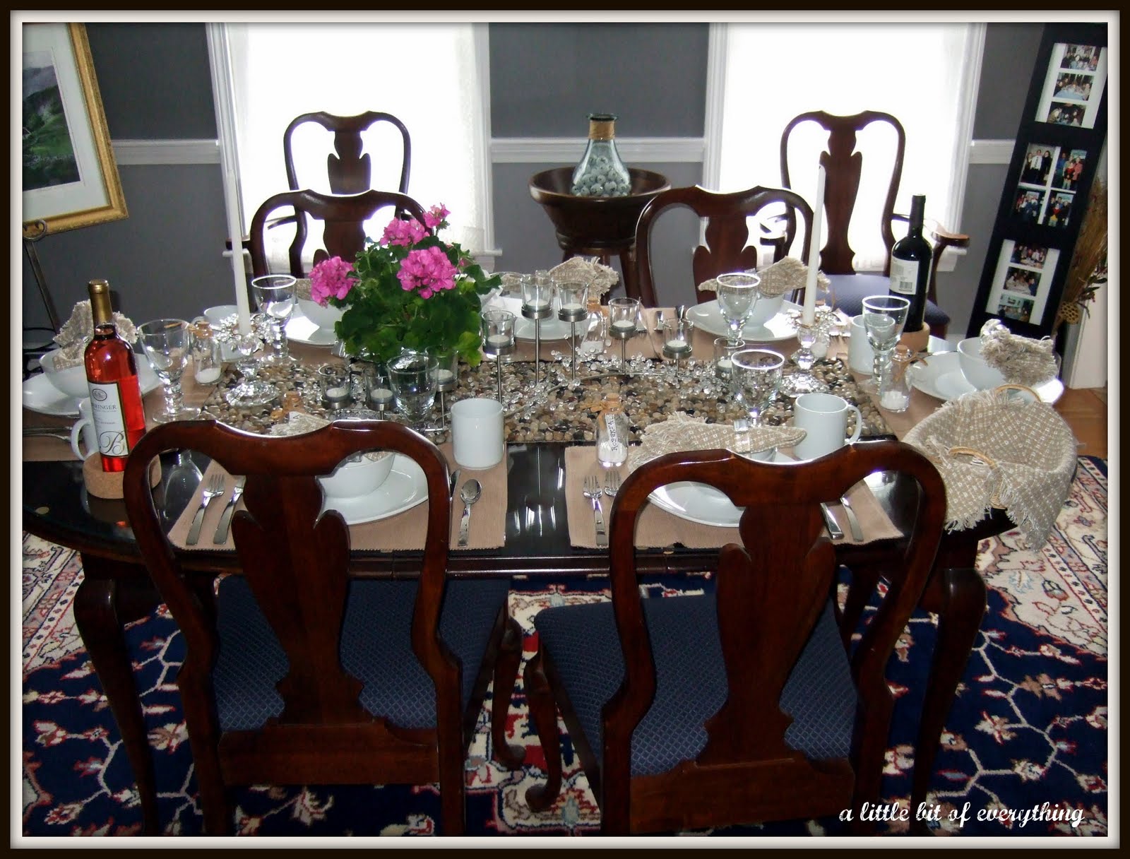 a little bit of everything Table Setting Birthday Dinner in Beige and