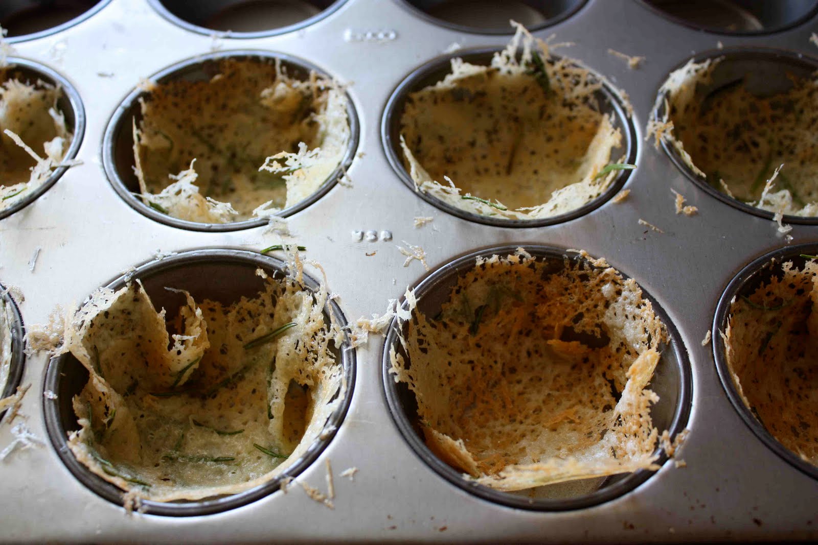 Cookin' Canuck Crispy Parmesan Cheese & Rosemary Cups Recipe with