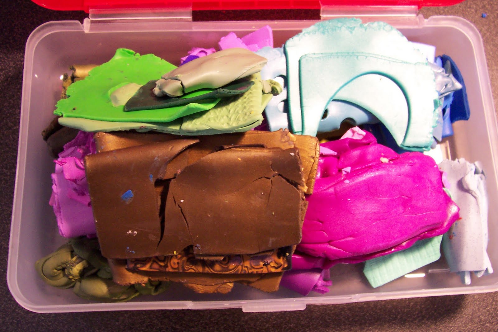 2 Good Claymates Going "green" with my scrap clay