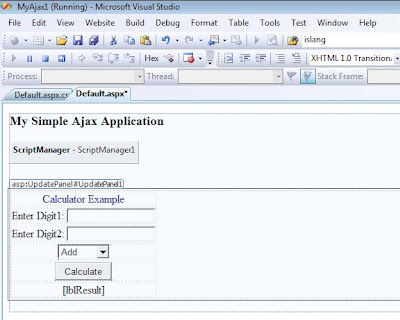 Simple AJAX Example of Asp.net