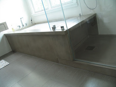 concrete shower floor