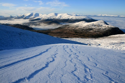 Mangerton mountain in winter, county Kerry