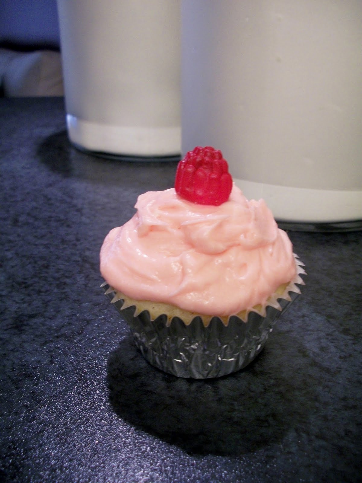 Brooke Bakes Candy Cupcakes with Vanilla Buttercream Icing