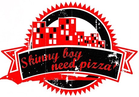 Skinny boy needs pizza