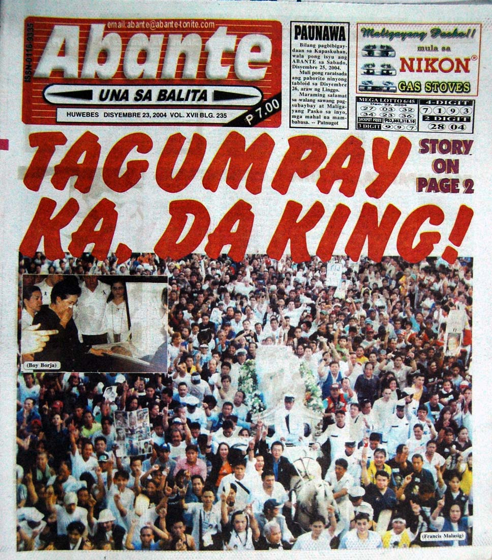 Abante Balita Ngayon - Philippine Tabloid & Broadsheet Newspapers