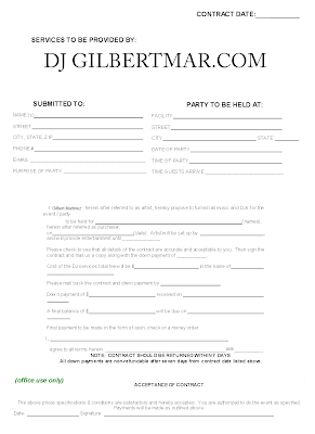 dj contract template