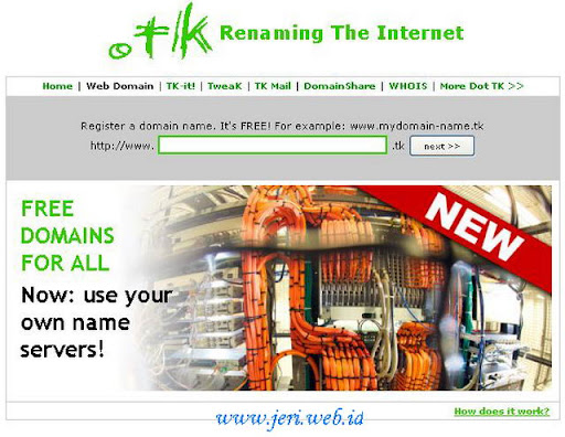 Register and setup domain Free tk for blogger