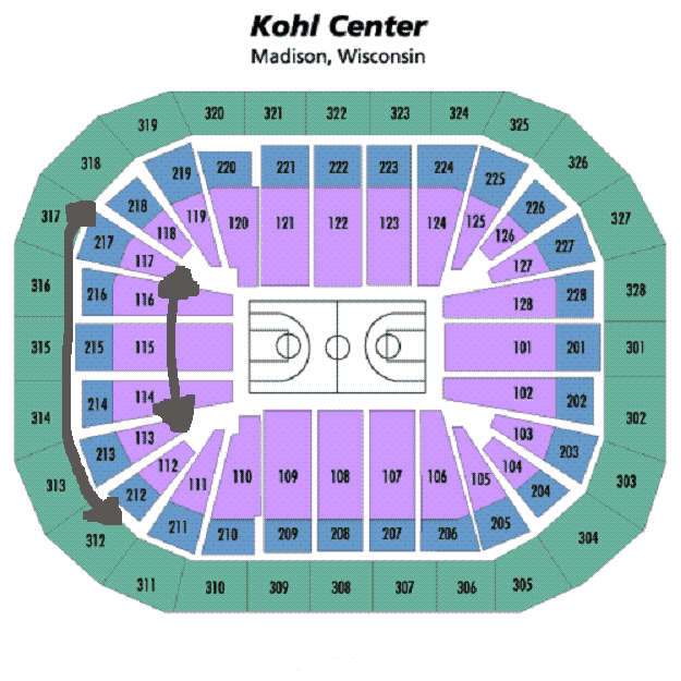 University Of Wisconsin Kohl Center Seating Chart