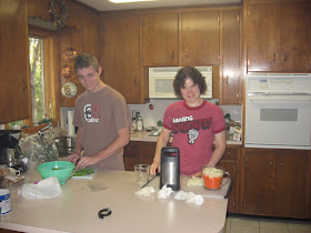 Katie and Eric cooking Thanksgiving dinner