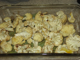 Saffron roasted cauliflower, adapted from Chocolate and Zucchini
