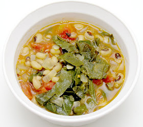 black-eyed pea and collard green soup, adapted from Gluten-Free Bay