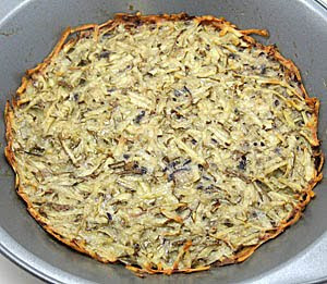 Gluten-free shredded potato pizza crust recipe