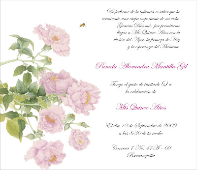 Tarjetas de quince años psd - Imagui