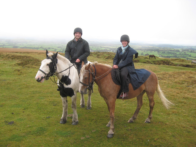 Mel and Greg on horseback