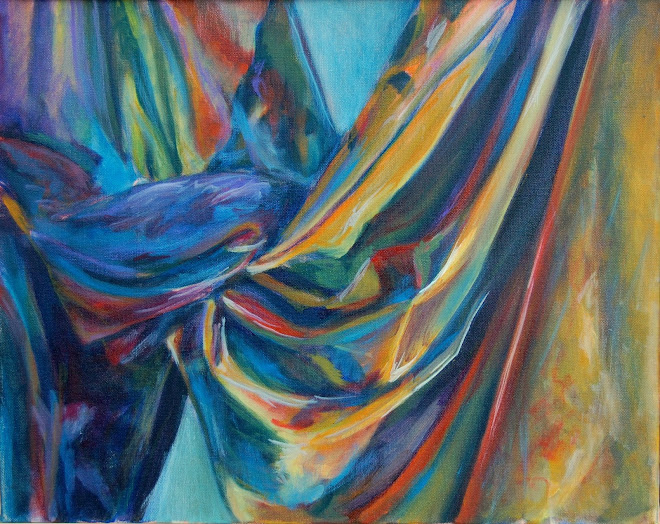 "Draped Fabric", Oil on Canvas, 16" X 24", February 2008