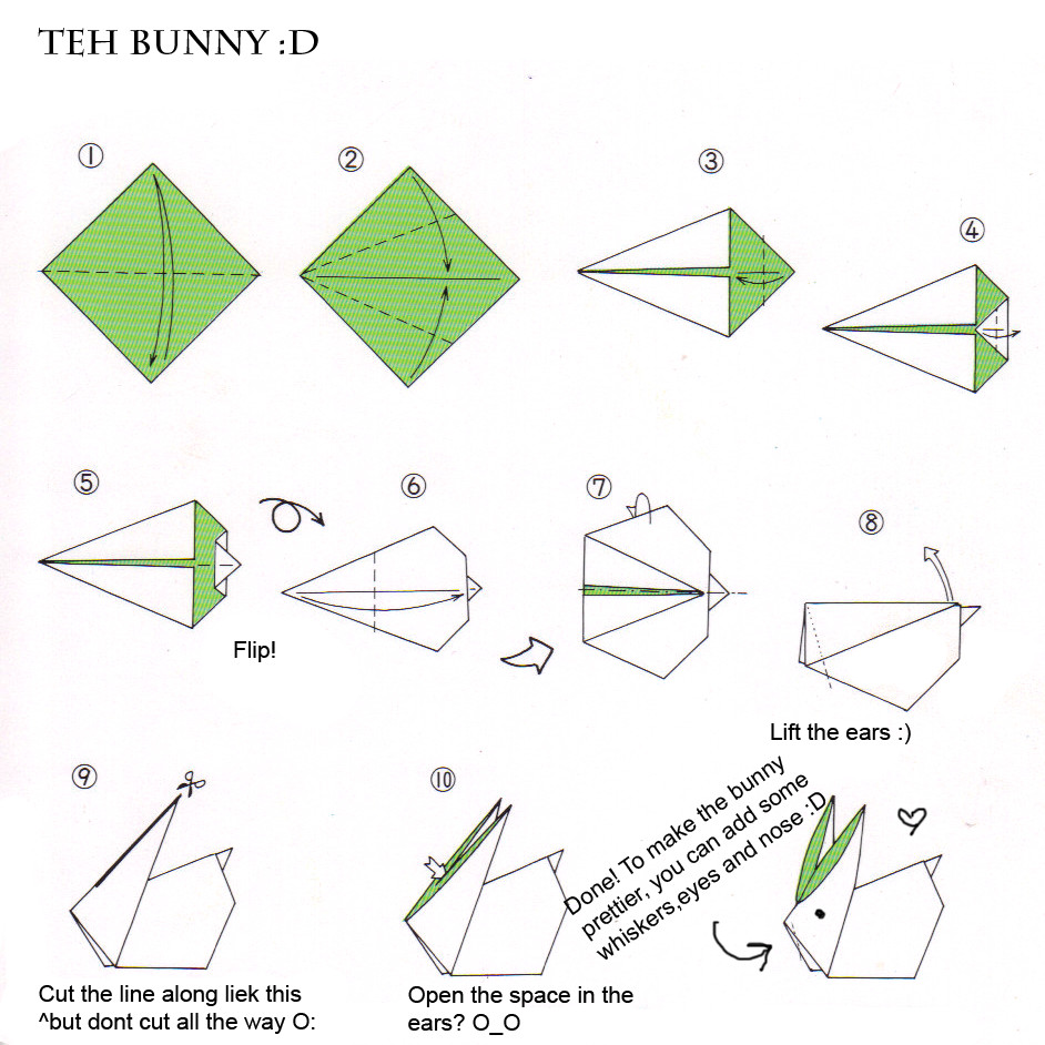 Easy Origami Bunny