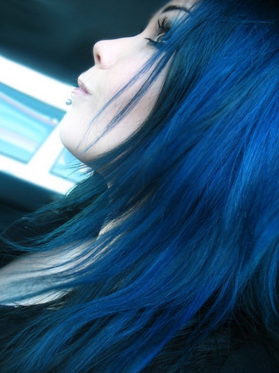 Harajuku guy w/ shaggy hairstyle in skinny suit, ysl necktie Stylish Hijabi Girl: Blue Hair