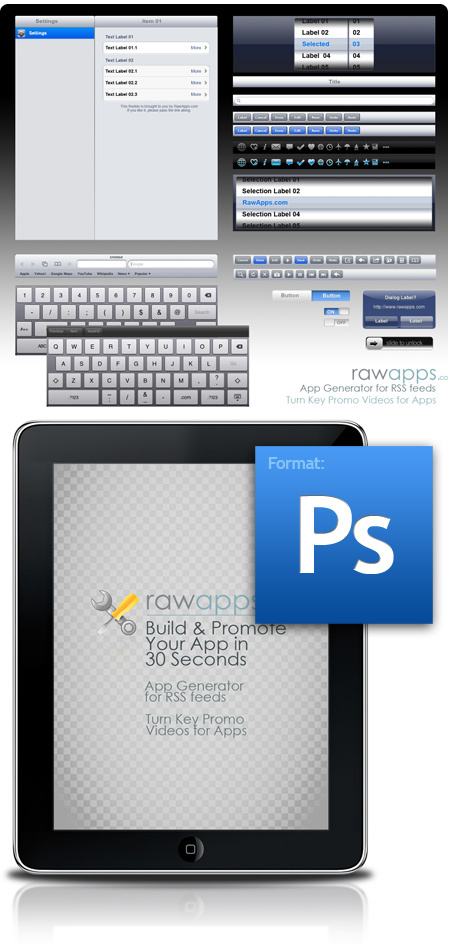 Free iPad GUI PSD Kit bestuipsd