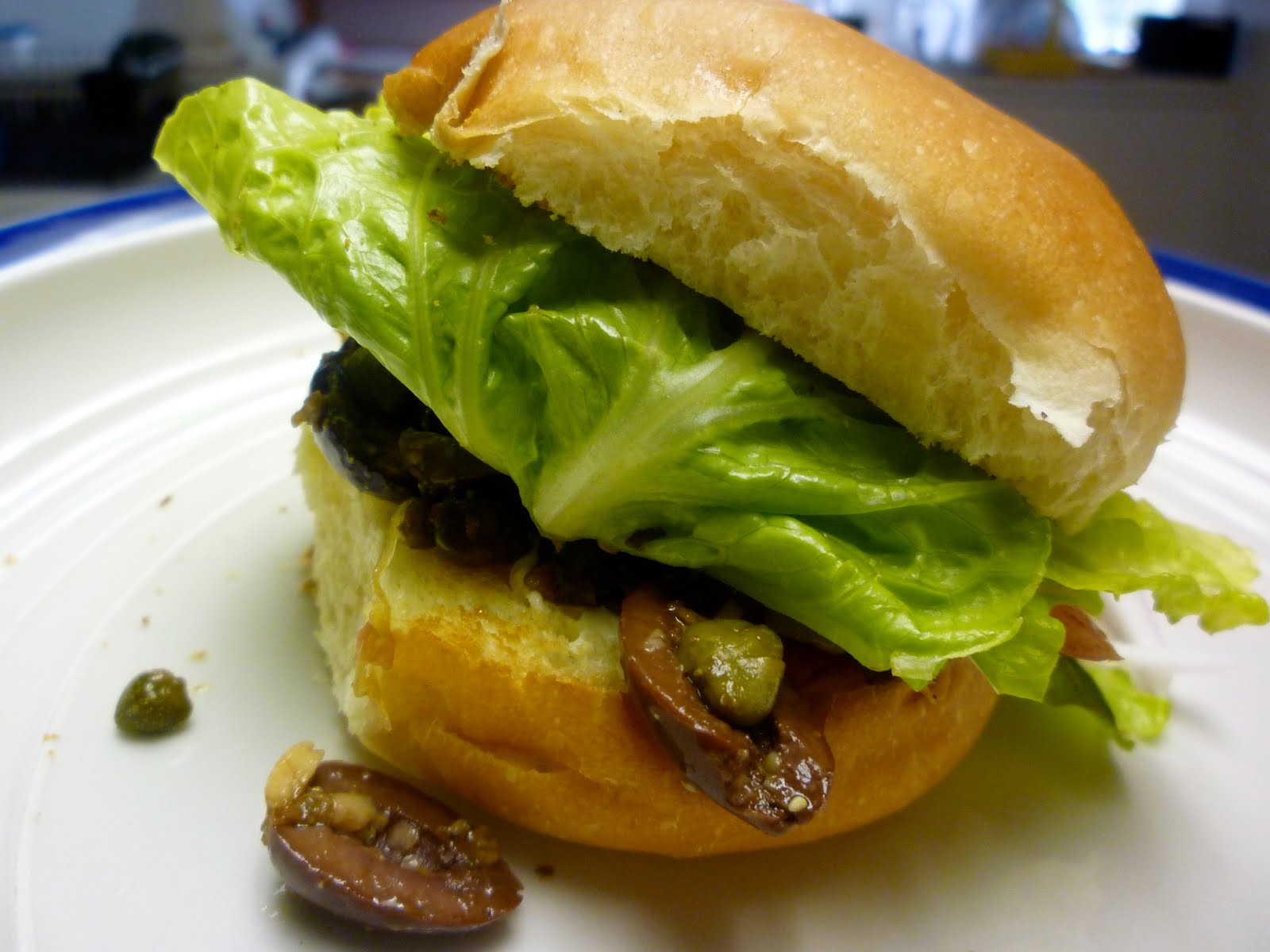 Classy Eats Yummy "olive tapenade" sandwich.