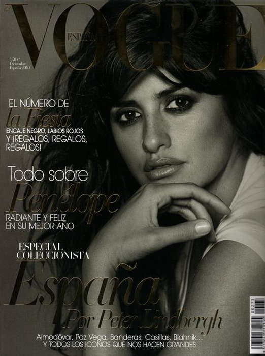 VOGUE España December 2010 Cover - Penélope Cruz by Peter Lindbergh