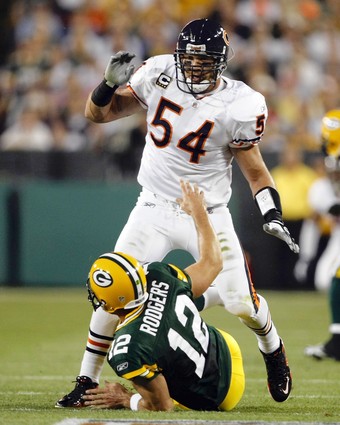 Brian Urlacher and Aaron Rodgers