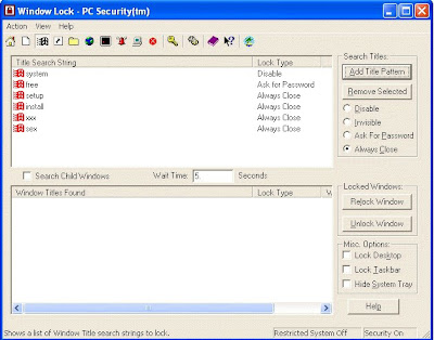 pc security windows lock