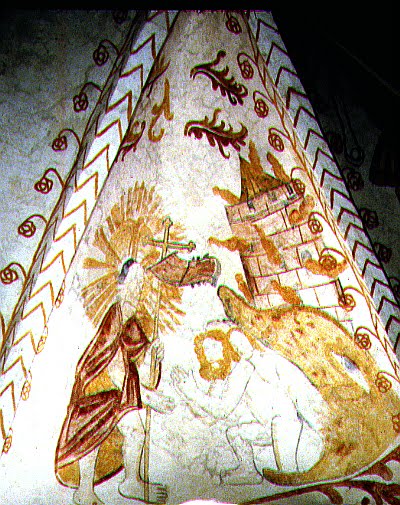 Harrowing of Hell. Christ about to clasp Adam's hand