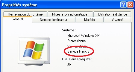 capture d'écran Windows XP
