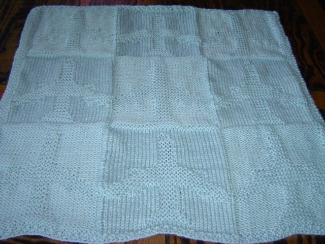Veronicas Knitting Projects: Reversable Airplane Baby Blanket