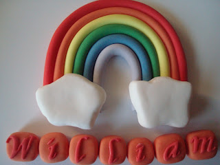 rainbow cake topper