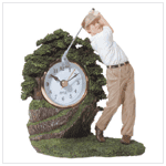 GOLFER  STATUE CLOCK