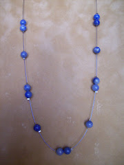 Blue spacer necklace