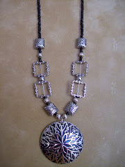 Black & silver star necklace