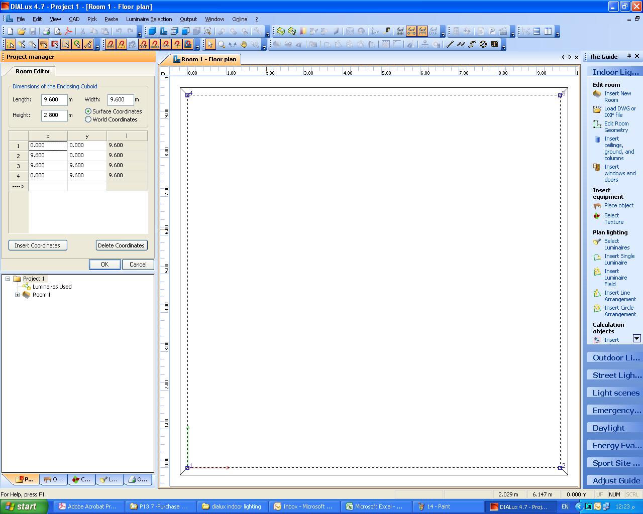 DIALux Indoor Lighting Calculations Menu Options Electrical Knowhow