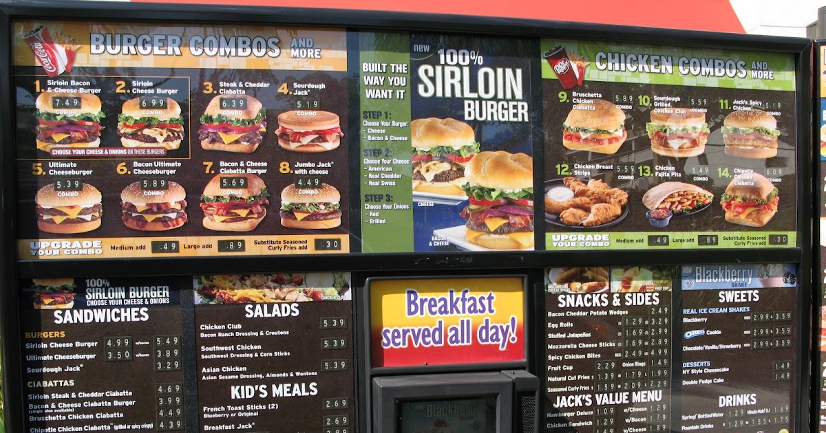 Virtual Marketplace West Region Drive Thru Menu Boards Jack In The Box