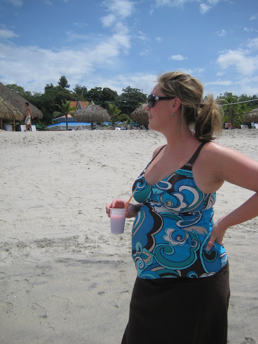 Mom on the beach in Panama
