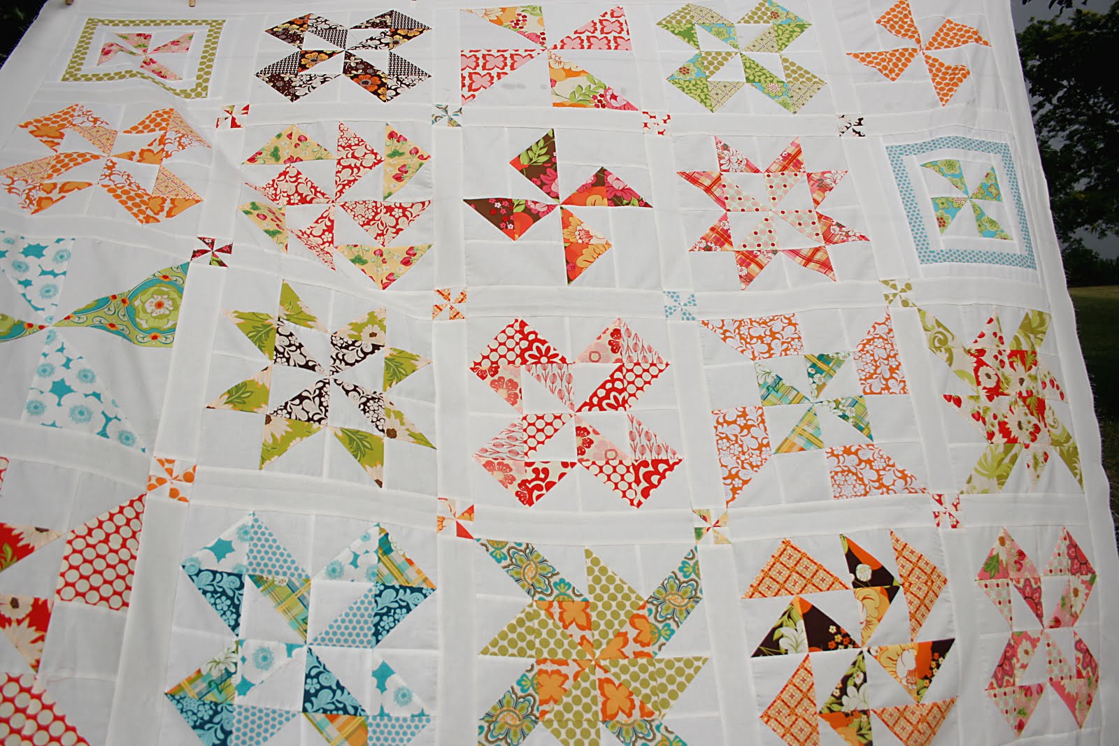 Pinwheel Sampler Quilt Top Finished Coriander Quilts