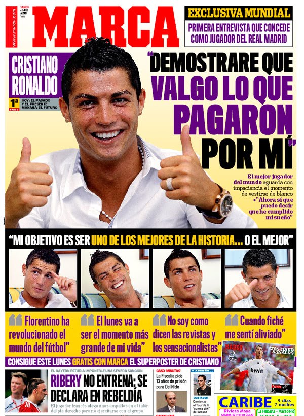 Pantuflolandia: MARCA loves Cristiano
