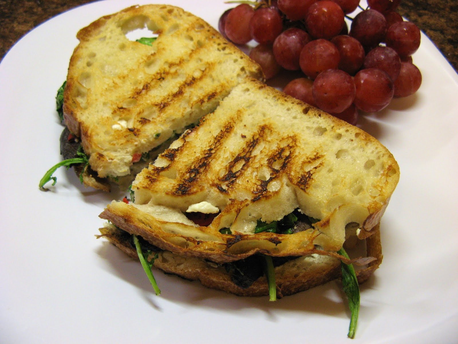 The WellFed Newlyweds Grilled Portobello Paninis