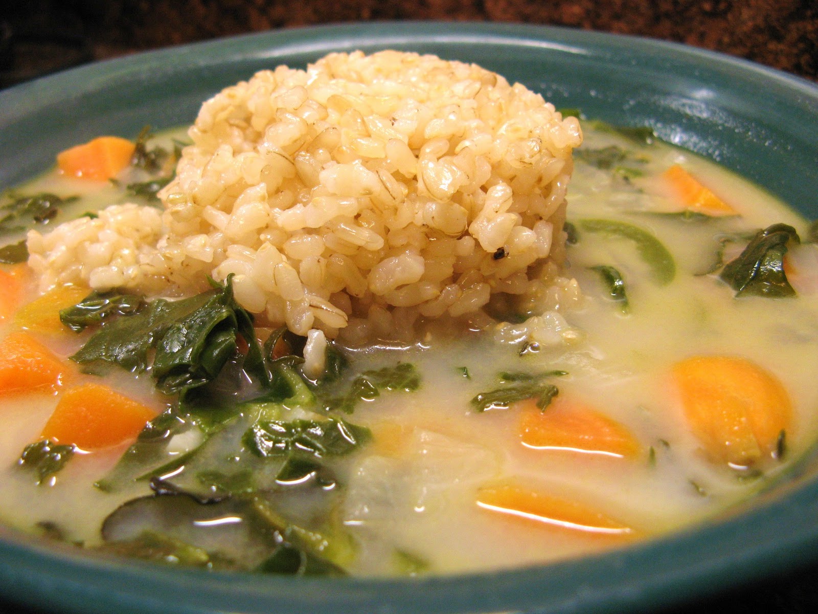 The WellFed Newlyweds Island Kale and Sweet Potato Soup